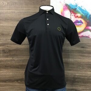 Peter Millar Mens‎ Black Summer Comfort Polo Shirt Golf Athletic Short Sleeve M